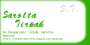 sarolta tirpak business card